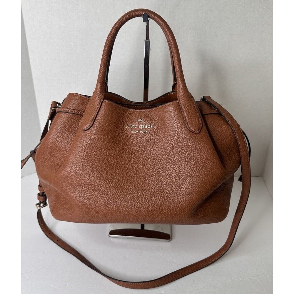 Kate Spade New York Leather Dumpling Large Satchel Perfect Camel Brown